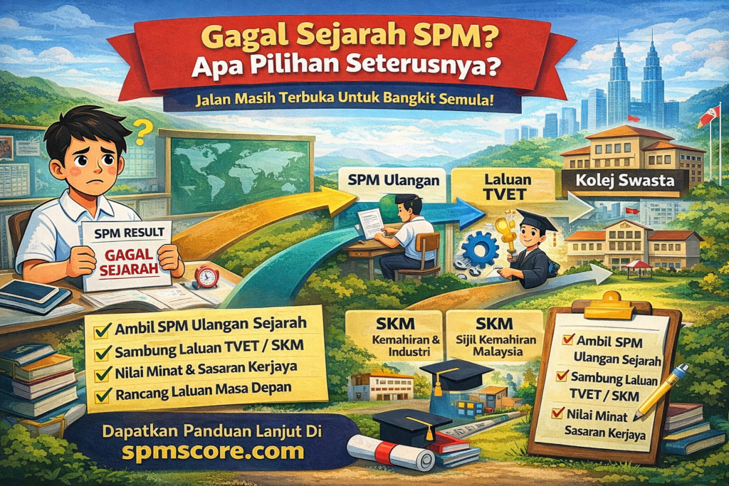 Jika Gagal Sejarah SPM, Apa Pilihan Seterusnya Panduan Lengkap Untuk Pelajar & Ibu Bapa