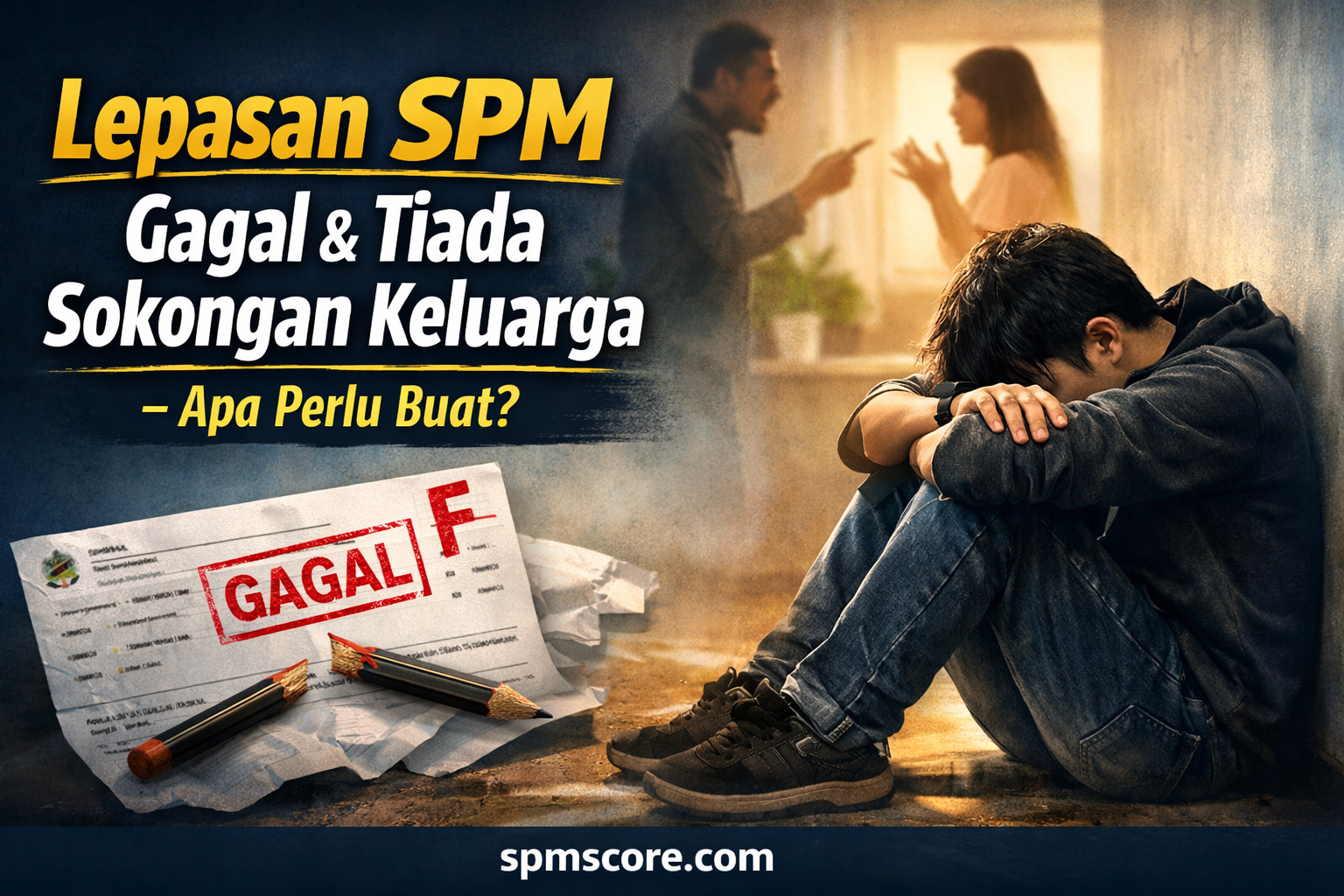 Lepasan SPM Gagal & Tiada Sokongan Keluarga – Apa Perlu Buat?