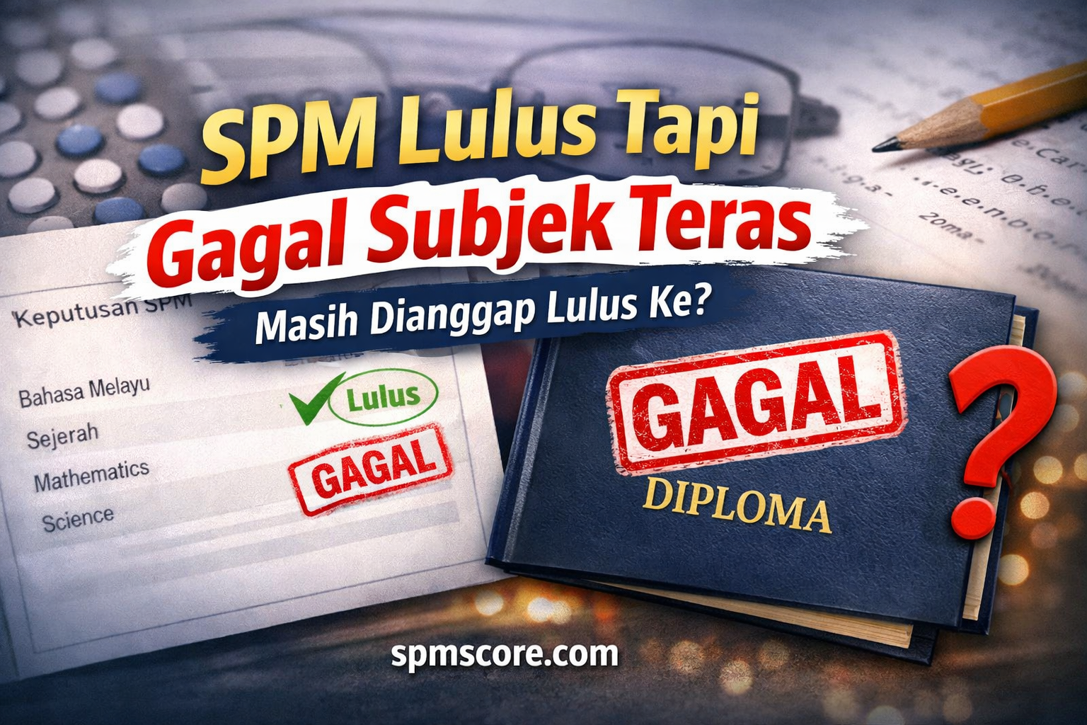 SPM Lulus Tapi Gagal Subjek Teras – Masih Dianggap Lulus Ke?