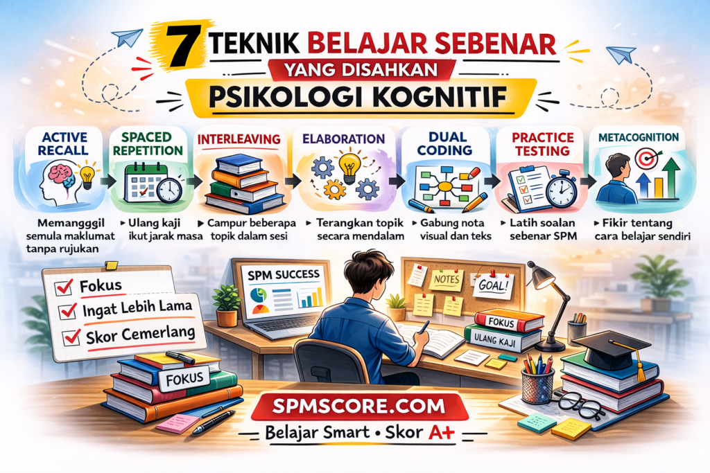 7 Teknik Belajar Sebenar Yang Disahkan Psikologi Kognitif