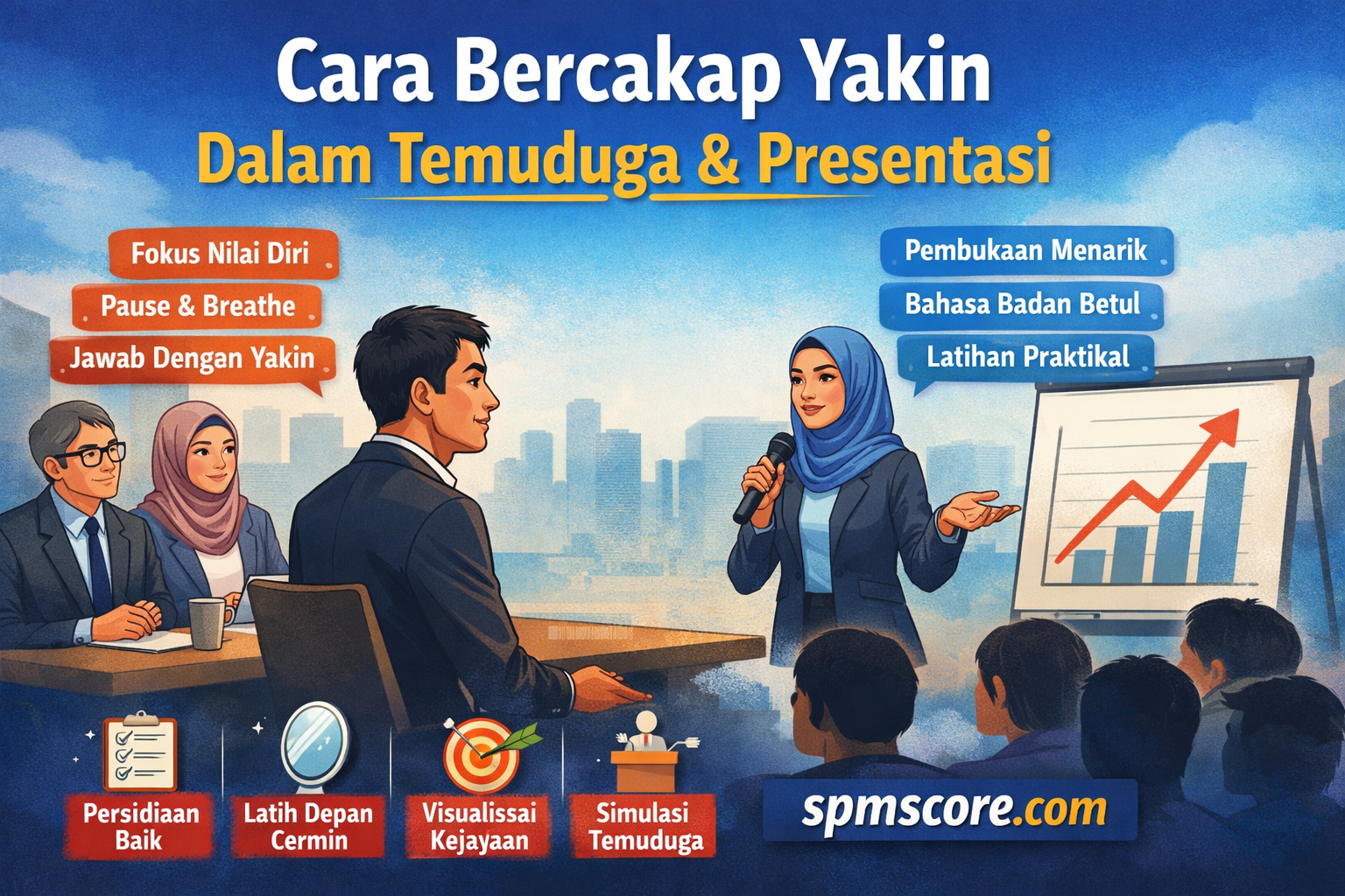 Seni Komunikasi: Cara Bercakap Yakin Dalam Temuduga & Presentasi