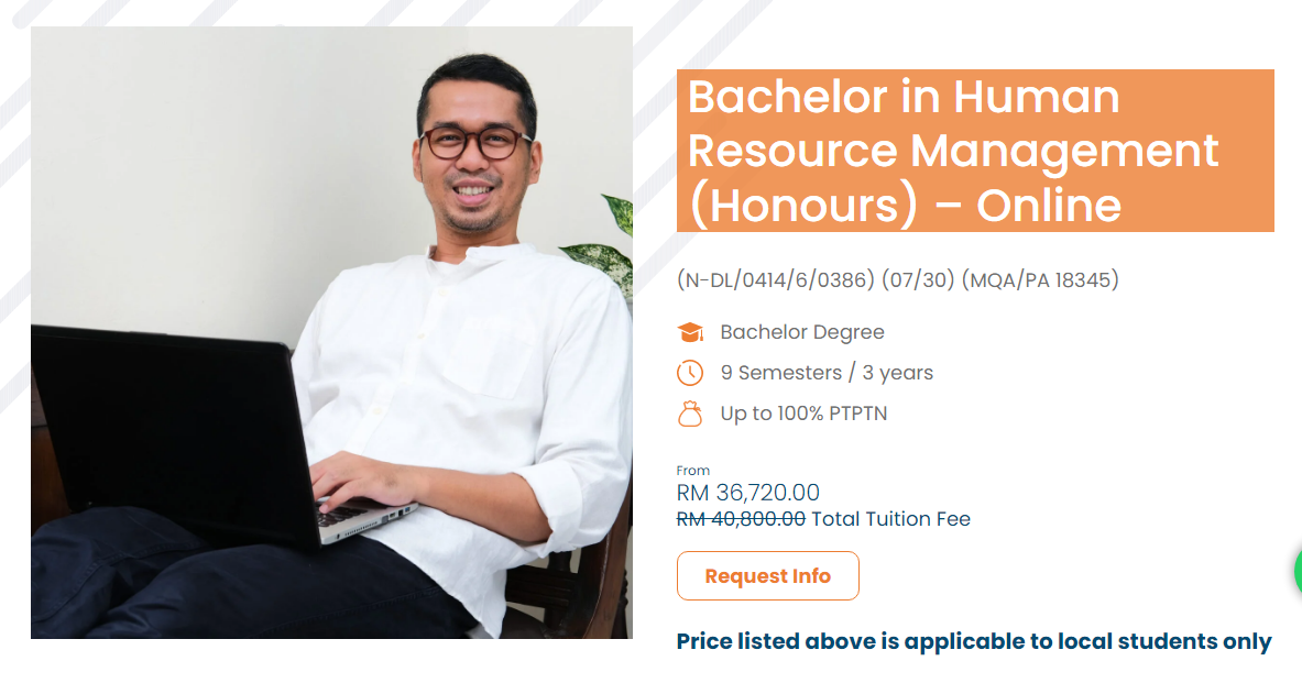 Bachelor in Human Resource Management (Honours) Online