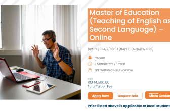 Master of Education (TESL) Online di UNITAR International University