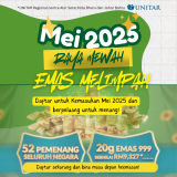 UNITAR Hadiahkan Emas 999 Bernilai RM500,000! Sertai Pengambilan Mei 2025 dan Menangi Jongkong Emas!