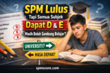 SPM Lulus Tapi Semua Subjek Dapat D & E – Masih Boleh Sambung Belajar?